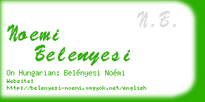 noemi belenyesi business card