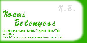 noemi belenyesi business card